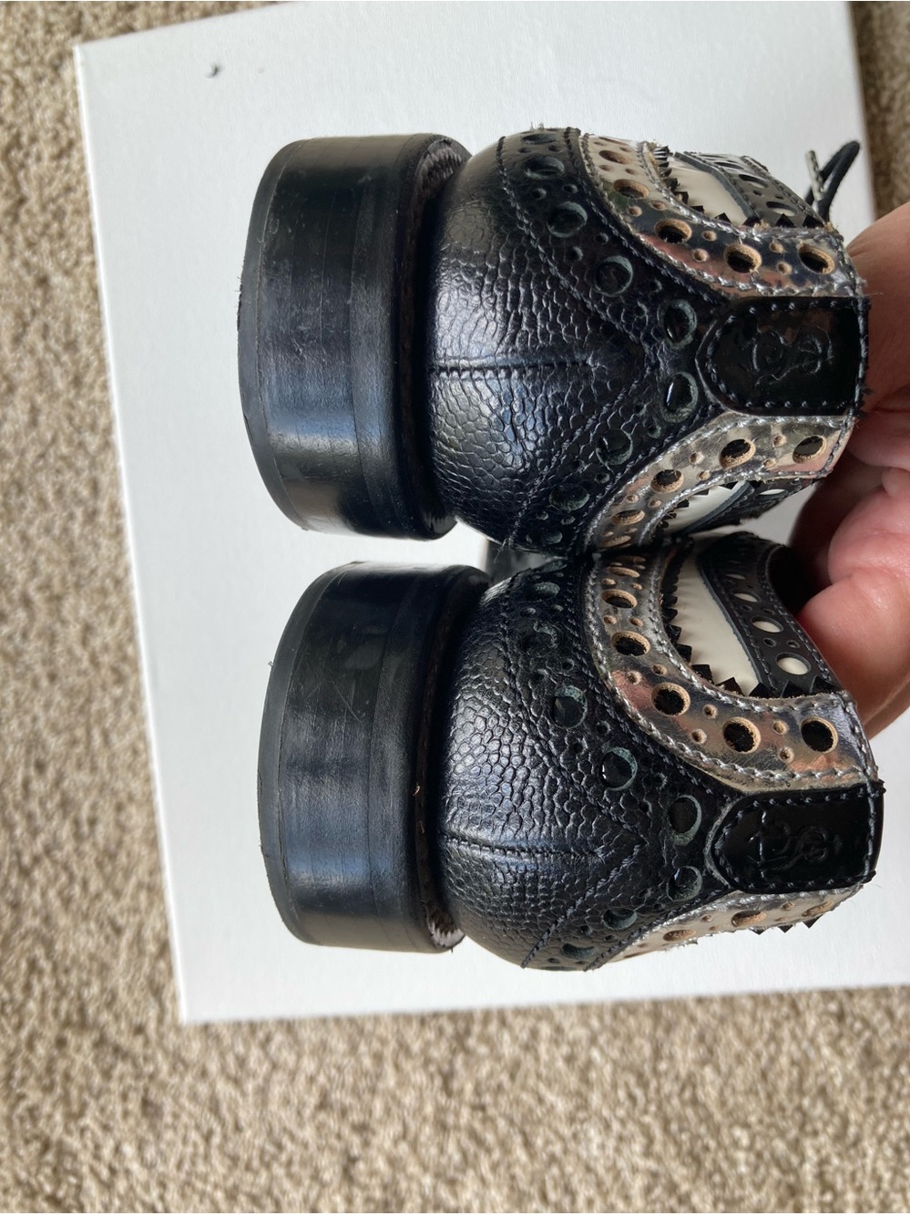 Office of Angela Scott Black, Silver & White Wingtip Brogues - Picture 4 of 6
